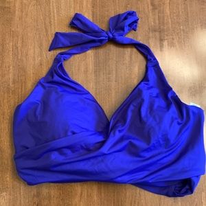 Athleta Wrap Bikini Top - Yacht Blue - 38D/DD